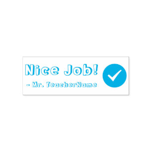 "Nice Job!" Commendation Rubber Stamp