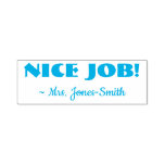 [ Thumbnail: "Nice Job!" + Custom Tutor Name Rubber Stamp ]