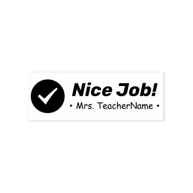 "Nice Job!" Instructor Rubber Stamp (Design)