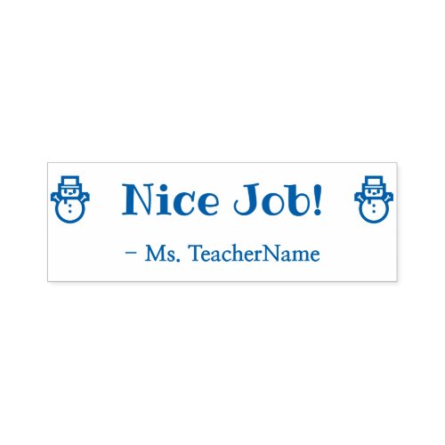 Nice Job Teacher Feedback Rubber Stamp