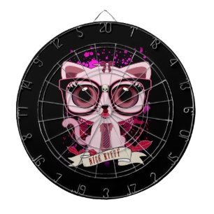 Nice Kitty - Black & PInk Dart Board
