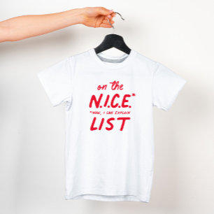 Nice list cute funny red Christmas Toddler T-shirt