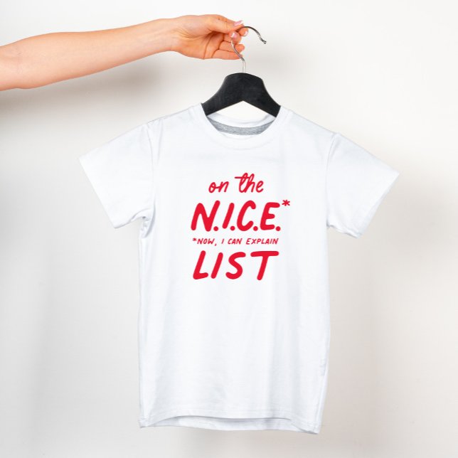 Nice list cute funny red Christmas Toddler T-shirt (Creator Uploaded)