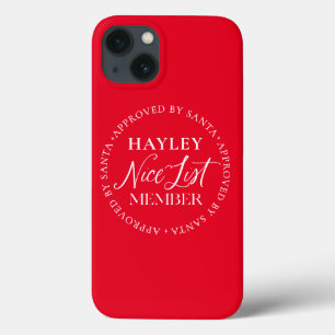 Nice List Member Approved By Santa Christmas iPhone 13 Case