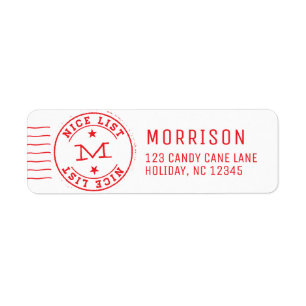 Nice List Monogram Red Label