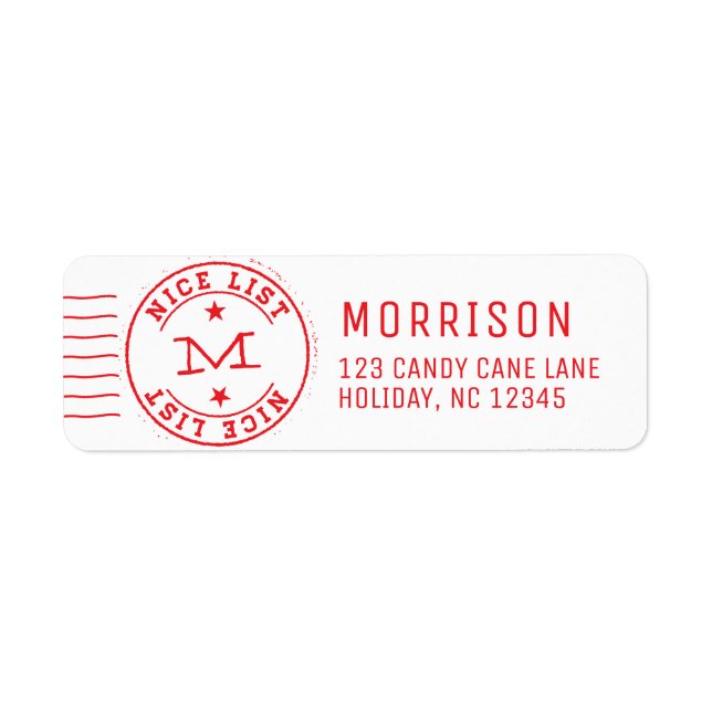 Nice List Monogram Red Label (Front)