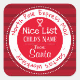 Personalized Santa Gift Labels for Children, No Peeking Stickers – Paper  Cute Ink