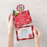 Nice List Santa Official Certificate Cute Novelty All In One Invitation