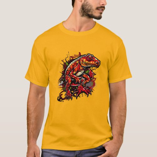 Nice Lizard Vector Design T_Shirt