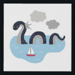 Nice Loch Ness Faux Canvas Print<br><div class="desc">Adorable Loch Ness monster. Old Nessie will brighten up any room.</div>