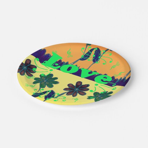 Nice  Lovely Colorful Party Floral Paper Plates