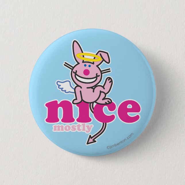 Nice Mostly Pinback Button (Front)