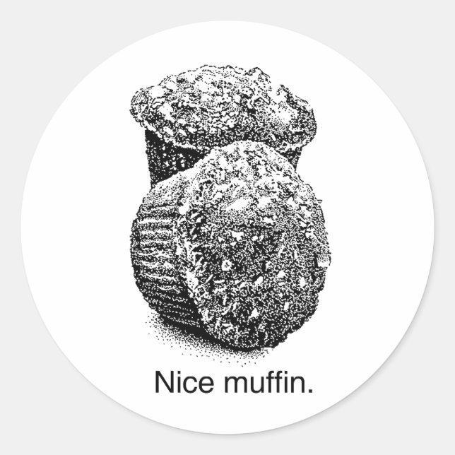 NICE MUFFIN -.png Classic Round Sticker (Front)