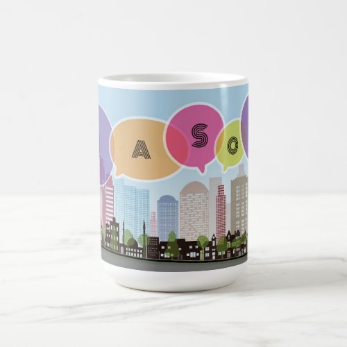 Nice mug customizable  with skyline  