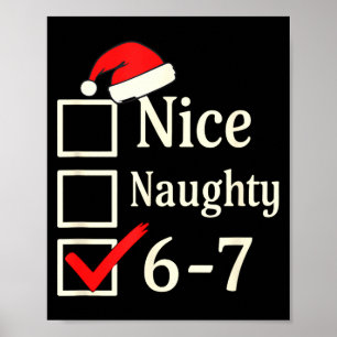 Nice Naughty 67 Christmas Brain Rot  Poster