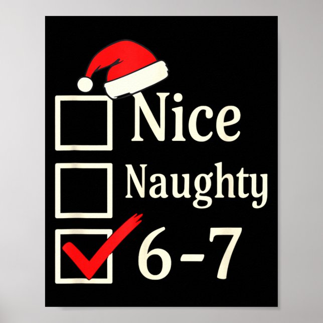 Nice Naughty 67 Christmas Brain Rot  Poster (Front)
