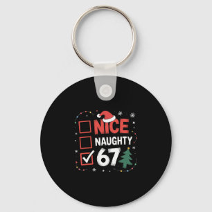 Nice Naughty 67 Christmas Costume 67 Meme Men Wome Keychain