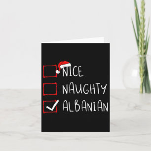 Nice Naughty Albanian Christmas Albania Roots Heri Card