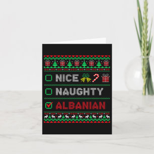 Nice Naughty Albanian Christmas Checklist Albania Card