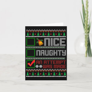 Nice Naughty An Attempt Was Made Christmas List Sa Card