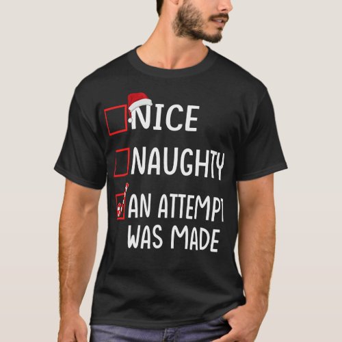 NICE NAUGHTY an attempt was made T_Shirt