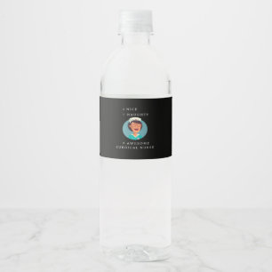 Nice Naughty Awesome Surgical Nurse  Water Bottle Label