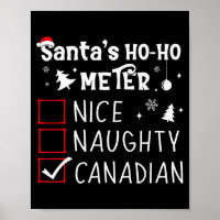 Nice Naughty Canadian Christmas List Santa Claus C