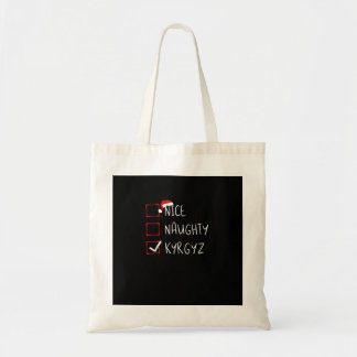 Nice Naughty Christmas Kyrgyzstan HeritageTote Bag