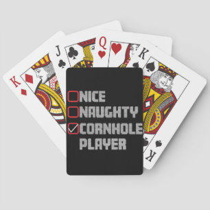 Nice Naughty Cornhole Player List Ugly Christmas Poker Cards