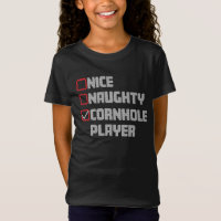 Nice Naughty Cornhole Player List Ugly Christmas