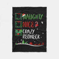 Nice Naughty Crazy Redneck Christmas Matching Sant
