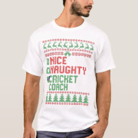 Nice Naughty Cricket Coach Funny Christmas Gift