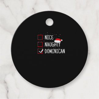 Nice Naughty Dominican Christmas List Favor Tags
