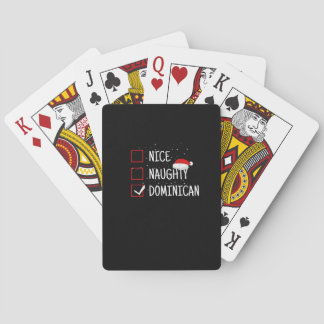 Nice Naughty Dominican Christmas List Poker Cards