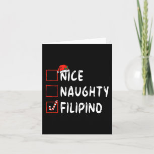 Nice Naughty Filipino Christmas Philippines Xmas H Card