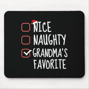 Nice Naughty Grandma's Favorite Christmas List San Mouse Pad