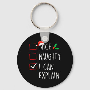 Nice Naughty I Can Explain Christmas Family Matchi Keychain