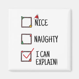 Nice Naughty I Can Explain Funny Selection When Ge Magnet