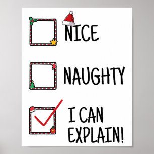 Nice Naughty I Can Explain Funny Selection When Ge Poster