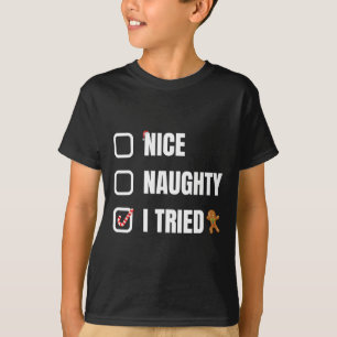 Nice Naughty I Tried  T-Shirt