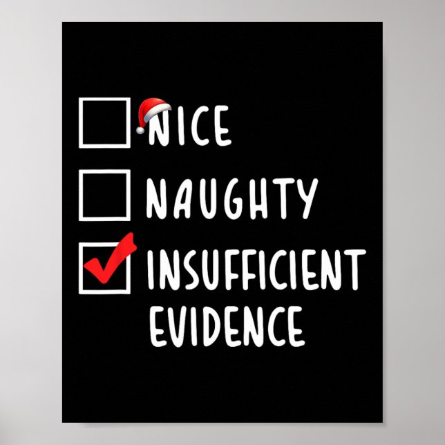 Nice Naughty Insuffisent Evidence Christmas Holida Poster (Front)