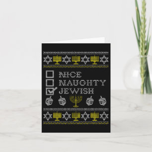 Nice Naughty Jewish  Card