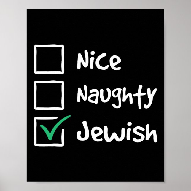 Nice Naughty Jewish - Jews Hebrews Israelites Juda Poster (Front)