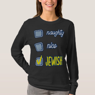 Nice Naughty Jewish Ugly Hanukkah Sweater Chanukah
