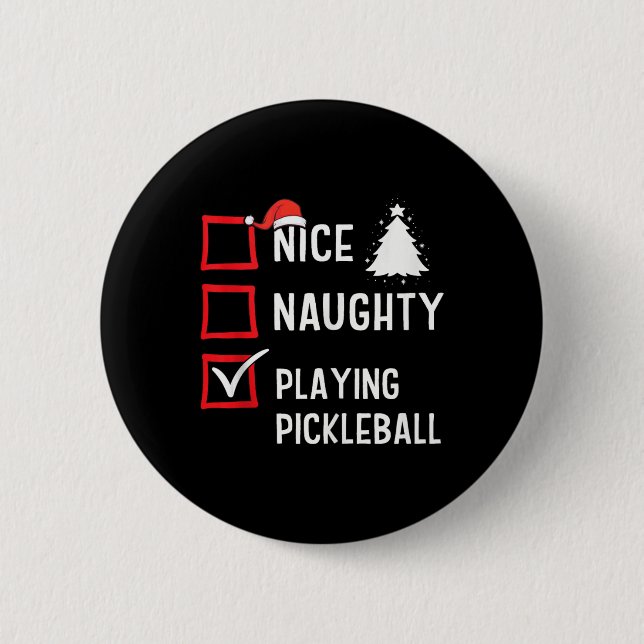 Nice Naughty List Christmas Hob1  Button (Front)