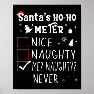 Nice Naughty Me Naughty Never Christmas List 1  Poster