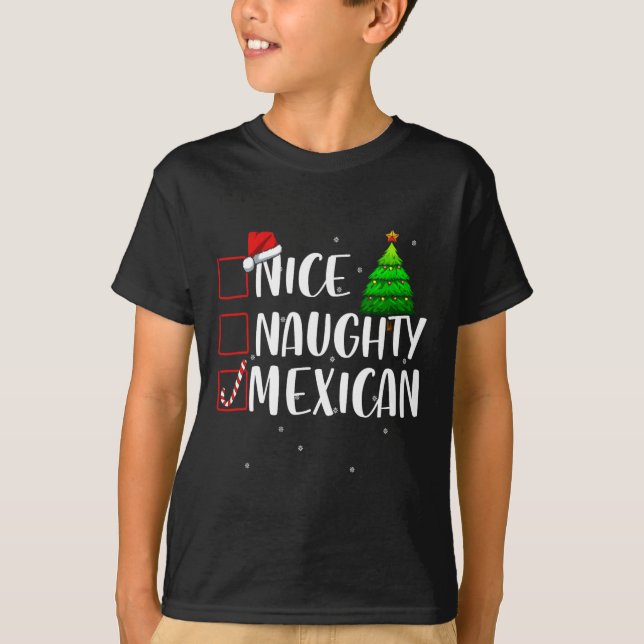Nice Naughty Mexican Christmas Matching Top  (Front)