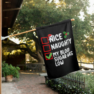 Nice Naughty My Blood Sugar Was Low Diabetes Chris House Flag
