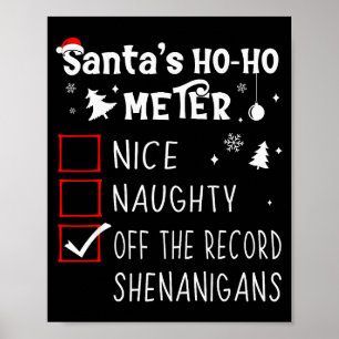 Nice Naughty Off The Record Shenanigans Christmas Poster