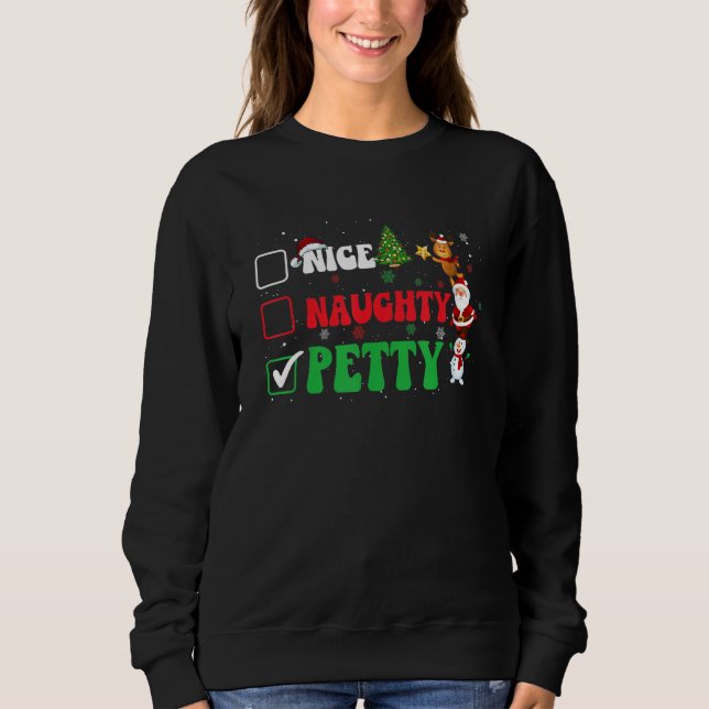 Nice Naughty Petty Christmas Ugly Sweater Pajama O (Front)
